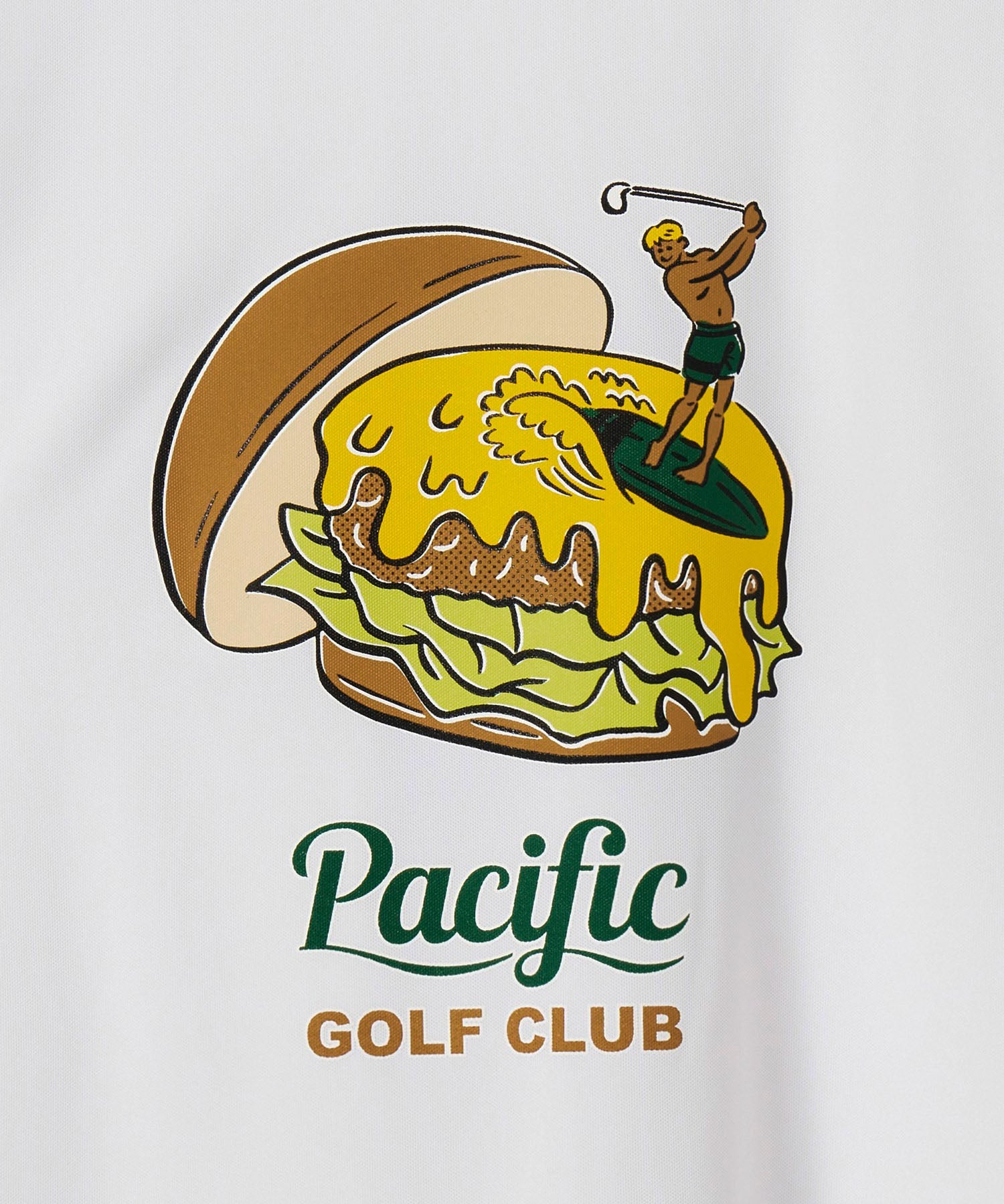 GOLF & HAMBURGER POLO WHITE