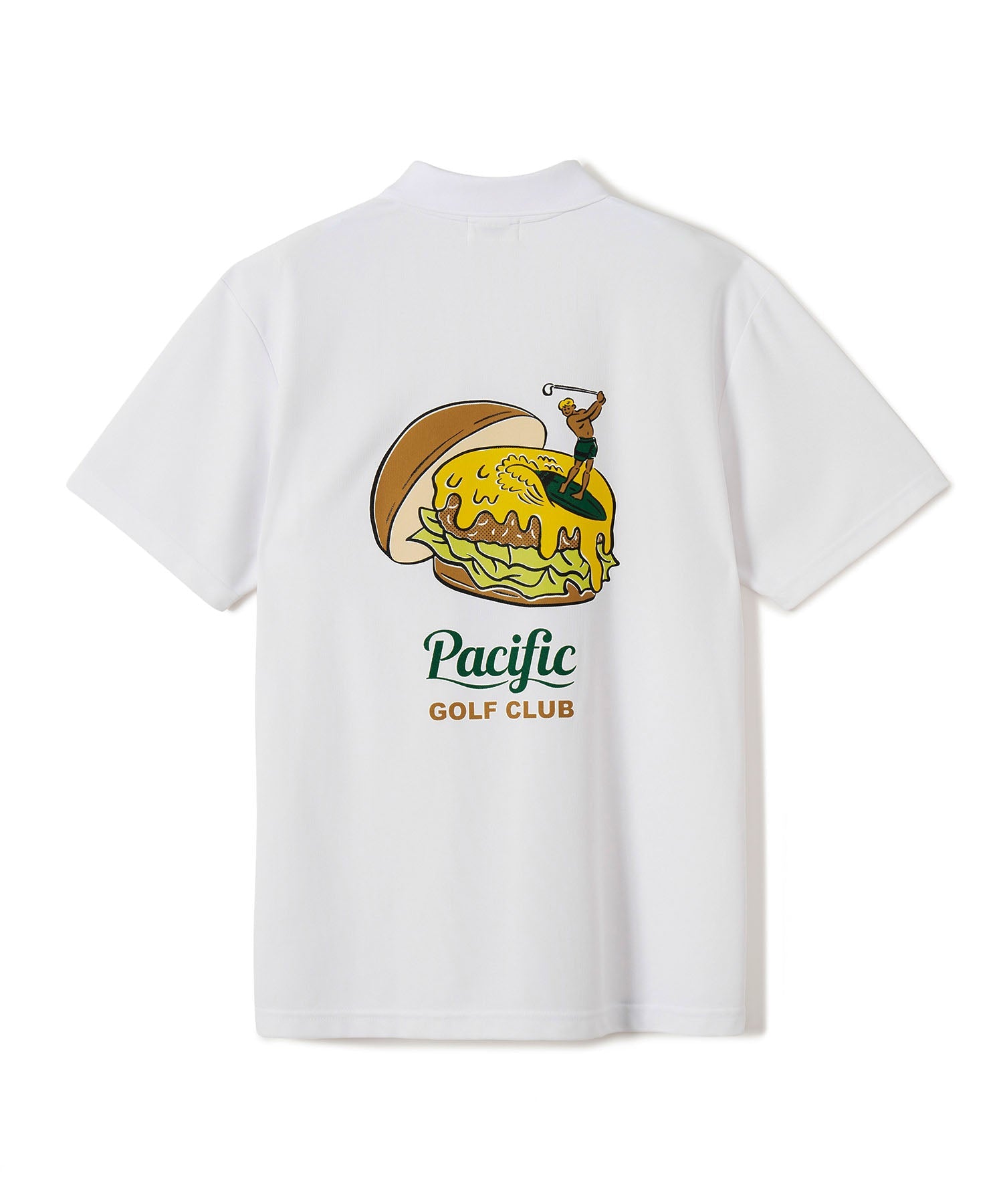 GOLF & HAMBURGER POLO WHITE