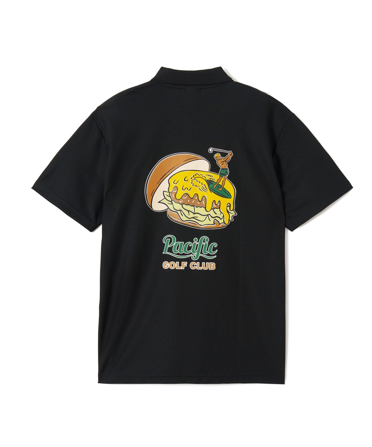 GOLF & HAMBURGER POLO BLACK